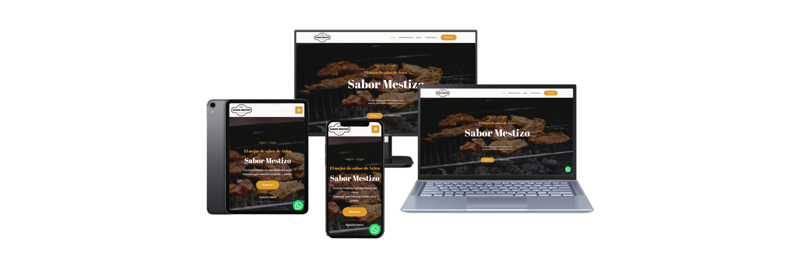 Inicio dispositivos template sabor mestizo